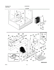 13 - System parts for Frigidaire Refrigerator GLRS267ZAB1 from AppliancePartsPros.com