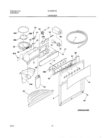 15 - Dispenser parts for Frigidaire Refrigerator GLRS267ZAB1 from AppliancePartsPros.com