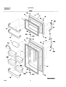 03 - Door parts for Frigidaire Refrigerator GLHT216TAQ3 from AppliancePartsPros.com