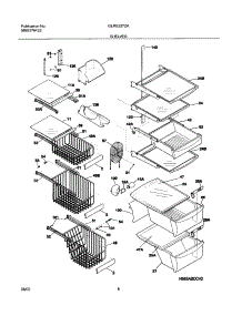 09 - Shelves parts for Frigidaire Refrigerator GLRS237ZAB6 from AppliancePartsPros.com