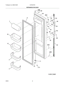 05 - Refrigerator Door parts for Frigidaire Refrigerator GLRS237ZCW5 from AppliancePartsPros.com