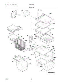 09 - Shelves parts for Frigidaire Refrigerator GLRS237ZCB3 from AppliancePartsPros.com