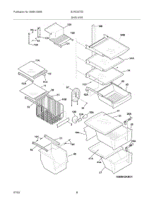 09 - Shelves parts for Frigidaire Refrigerator GLRS237ZDB0 from AppliancePartsPros.com