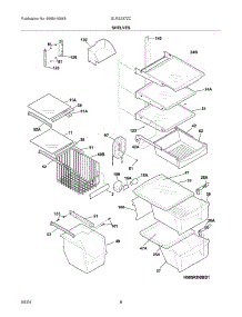 09 - Shelves parts for Frigidaire Refrigerator GLRS237ZCW5 from AppliancePartsPros.com