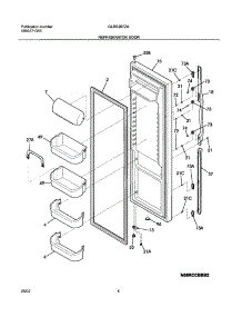 05 - Refrigerator Door parts for Frigidaire Refrigerator GLRS267ZAQ4 from AppliancePartsPros.com