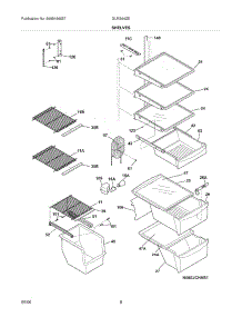 09 - Shelves parts for Frigidaire Refrigerator GLRS64ZEB7 from AppliancePartsPros.com