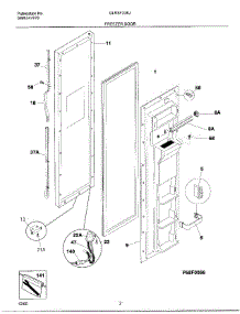 02 - Freezer Door parts for Frigidaire Refrigerator GLRSF236JD2 from AppliancePartsPros.com