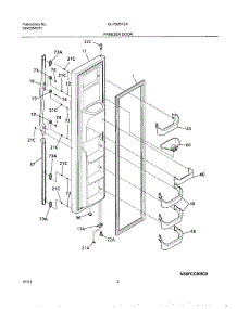 03 - Freezer Door parts for Frigidaire Refrigerator GLRS267ZAW0 from AppliancePartsPros.com