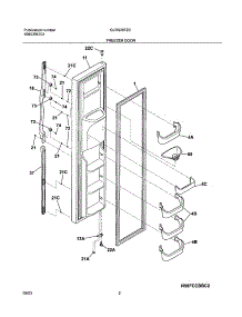 03 - Freezer Door parts for Frigidaire Refrigerator GLRS267ZCB1 from AppliancePartsPros.com