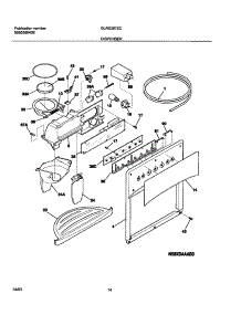 15 - Dispenser parts for Frigidaire Refrigerator GLRS267ZCW0 from AppliancePartsPros.com