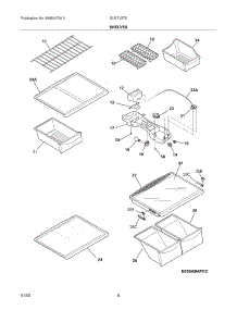 07 - Shelves parts for Frigidaire Refrigerator GLRT13TEW0 from AppliancePartsPros.com