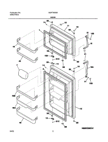 03 - Doors parts for Frigidaire Refrigerator GLRT183SBQ1 from AppliancePartsPros.com
