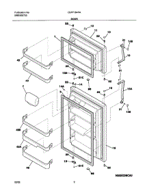 03 - Door parts for Frigidaire Refrigerator GLRT184RAB1 from AppliancePartsPros.com