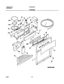15 - Dispenser parts for Frigidaire Refrigerator GLRS237ZAQ2 from AppliancePartsPros.com