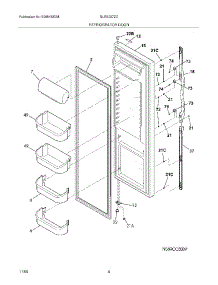 05 - Refrigerator Door parts for Frigidaire Refrigerator GLRS237ZCW7 from AppliancePartsPros.com