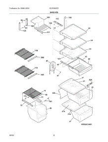 09 - Shelves parts for Frigidaire Refrigerator GLRS263ZDQ0 from AppliancePartsPros.com