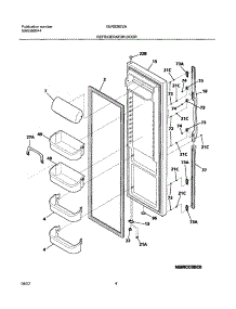 05 - Refrigerator Door parts for Frigidaire Refrigerator GLRS267ZAB2 from AppliancePartsPros.com