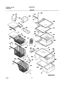09 - Shelves parts for Frigidaire Refrigerator GLRS267ZAB2 from AppliancePartsPros.com