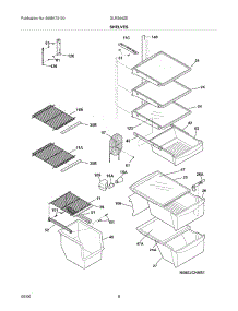 09 - Shelves parts for Frigidaire Refrigerator GLRS64ZEB9 from AppliancePartsPros.com
