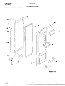04 - Refrigerator Door parts for Frigidaire Refrigerator GLRSF236JW2 from AppliancePartsPros.com