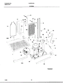 12 - System parts for Frigidaire Refrigerator GLRSF236JW2 from AppliancePartsPros.com