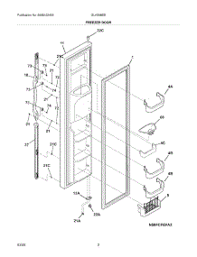03 - Freezer Door parts for Frigidaire Refrigerator GLHS68EEB0 from AppliancePartsPros.com