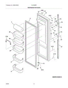05 - Refrigerator Door parts for Frigidaire Refrigerator GLHS68EEPB0 from AppliancePartsPros.com
