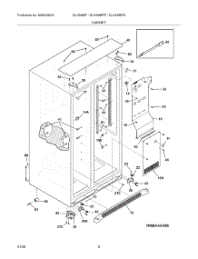 07 - Cabinet parts for Frigidaire Refrigerator GLHS68EFPW0 from AppliancePartsPros.com