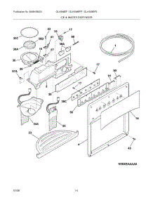 15 - Ice & Water Dispenser parts for Frigidaire Refrigerator GLHS68EFSB0 from AppliancePartsPros.com