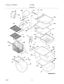 09 - Shelves parts for Frigidaire Refrigerator GLHS68EJPW0 from AppliancePartsPros.com