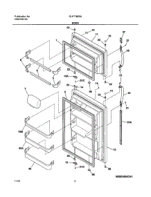 03 - Doors parts for Frigidaire Refrigerator GLHT180SAQ0 from AppliancePartsPros.com