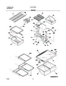 07 - Shelves parts for Frigidaire Refrigerator GLHT184RAW2 from AppliancePartsPros.com