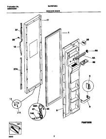 02 - Freezer Door parts for Frigidaire Refrigerator GLRSF266JB1 from AppliancePartsPros.com