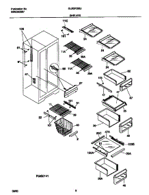 05 - Shelves parts for Frigidaire Refrigerator GLRSF266JB1 from AppliancePartsPros.com