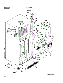 05 - Cabinet parts for Frigidaire Refrigerator GLHT184RAW4 from AppliancePartsPros.com