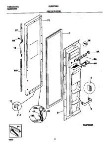 02 - Freezer Door parts for Frigidaire Refrigerator GLRSF236JB1 from AppliancePartsPros.com