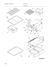 07 - Shelves parts for Frigidaire Refrigerator GLRT13TEK5 from AppliancePartsPros.com