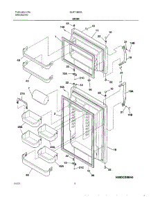 03 - Door parts for Frigidaire Refrigerator GLRT186TAW0 from AppliancePartsPros.com