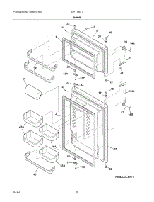 03 - Door parts for Frigidaire Refrigerator GLRT185TDW0 from AppliancePartsPros.com