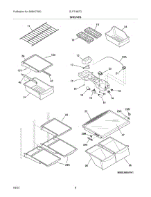07 - Shelves parts for Frigidaire Refrigerator GLRT185TDW0 from AppliancePartsPros.com