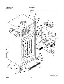 05 - Cabinet parts for Frigidaire Refrigerator GLRT187TAQ0 from AppliancePartsPros.com