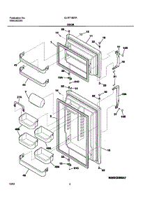 03 - Doors parts for Frigidaire Refrigerator GLRT186TAQ4 from AppliancePartsPros.com