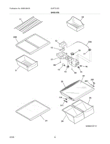 07 - Shelves parts for Frigidaire Refrigerator GLRT212IDW5 from AppliancePartsPros.com