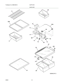 07 - Shelves parts for Frigidaire Refrigerator GLRT212IDQ0 from AppliancePartsPros.com