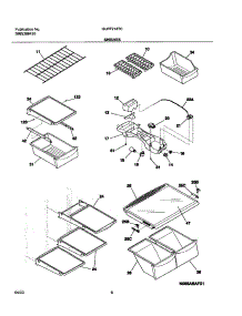 07 - Shelves parts for Frigidaire Refrigerator GLRT214TCW0 from AppliancePartsPros.com