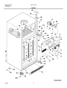 05 - Cabinet parts for Frigidaire Refrigerator GLRT214TCW2 from AppliancePartsPros.com
