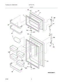 03 - Door parts for Frigidaire Refrigerator GLRT217TDKN from AppliancePartsPros.com