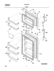 03 - Doors parts for Frigidaire Refrigerator GLRT215RBB0 from AppliancePartsPros.com