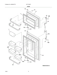 03 - Doors parts for Frigidaire Refrigerator GLRT185TDK6 from AppliancePartsPros.com
