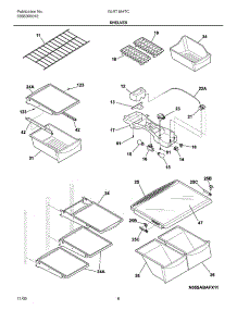 07 - Shelves parts for Frigidaire Refrigerator GLRT184TCB5 from AppliancePartsPros.com